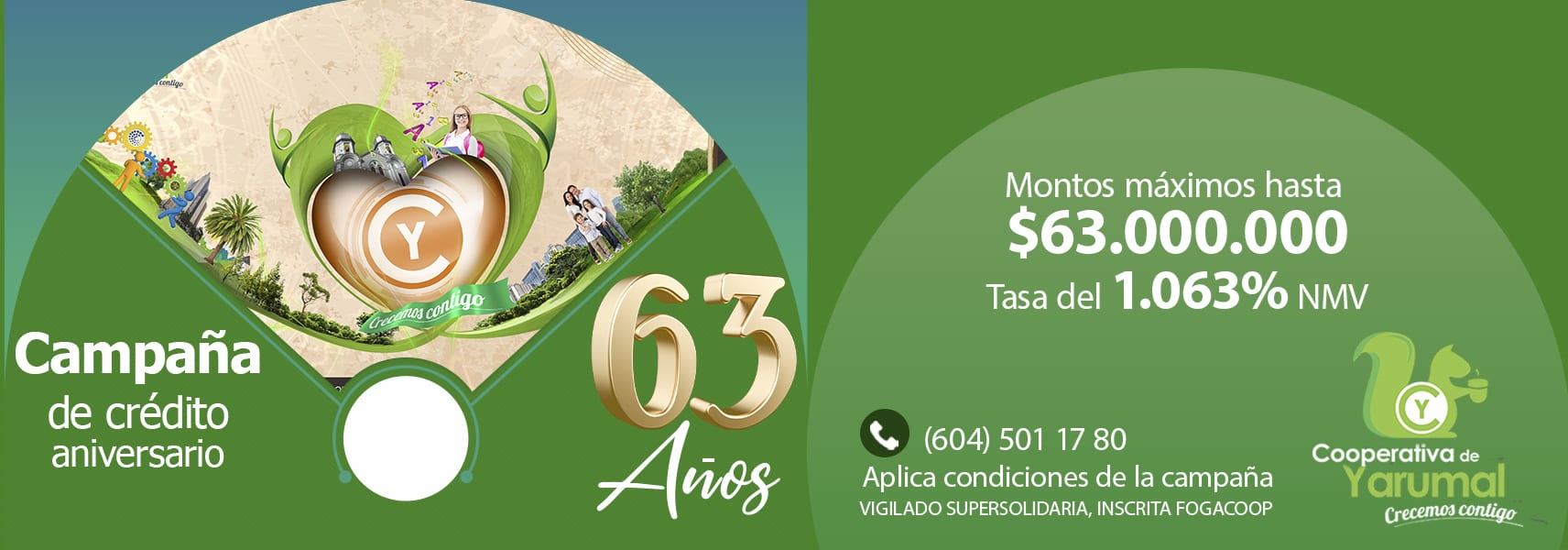 Campaña aniversario Nro. 63 crédito